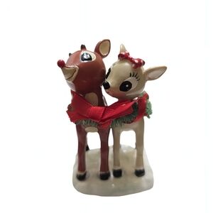 Department 56 figurine of Rudolph and Clarice Characters Vintage Christmas Decor
